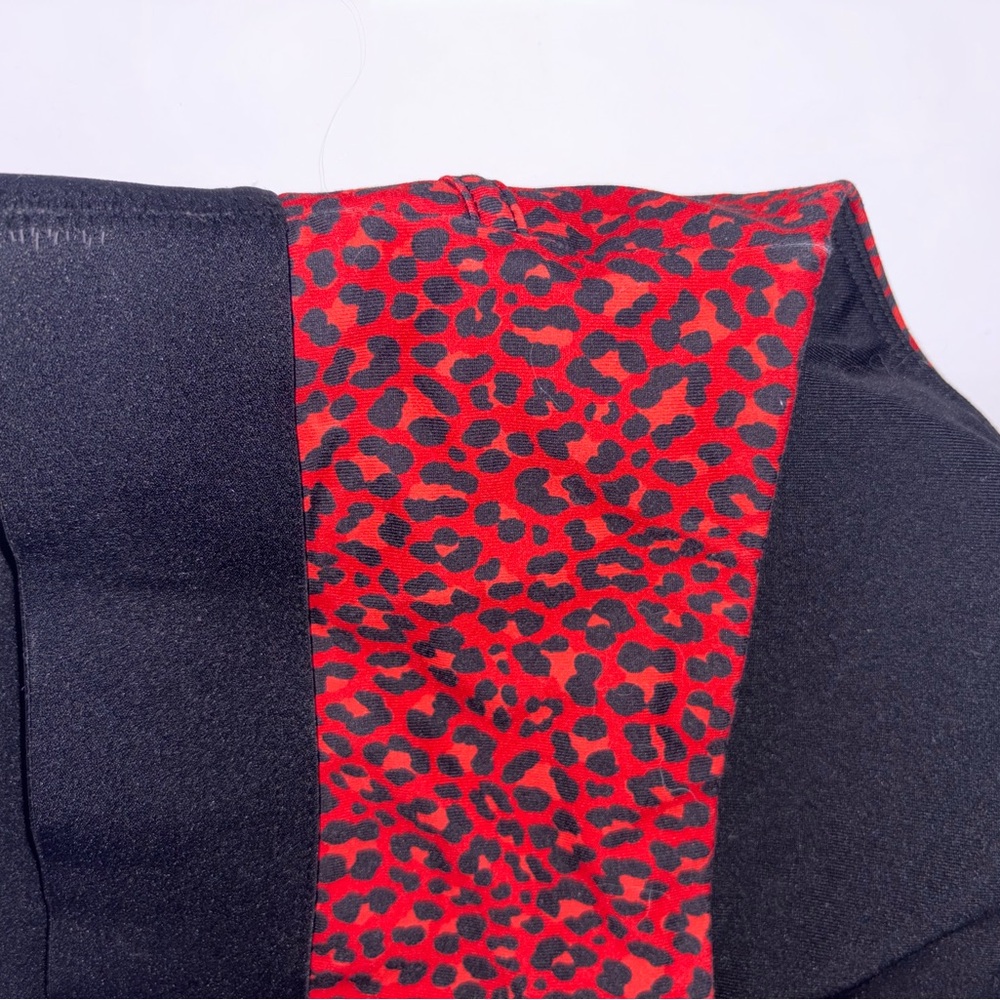 Fabletics Red And Black Patterned Bralette - image 4